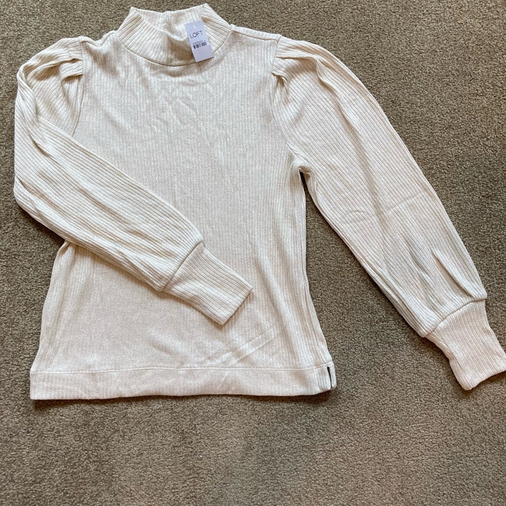 Beautiful off white and gold sparkle thin sweater.